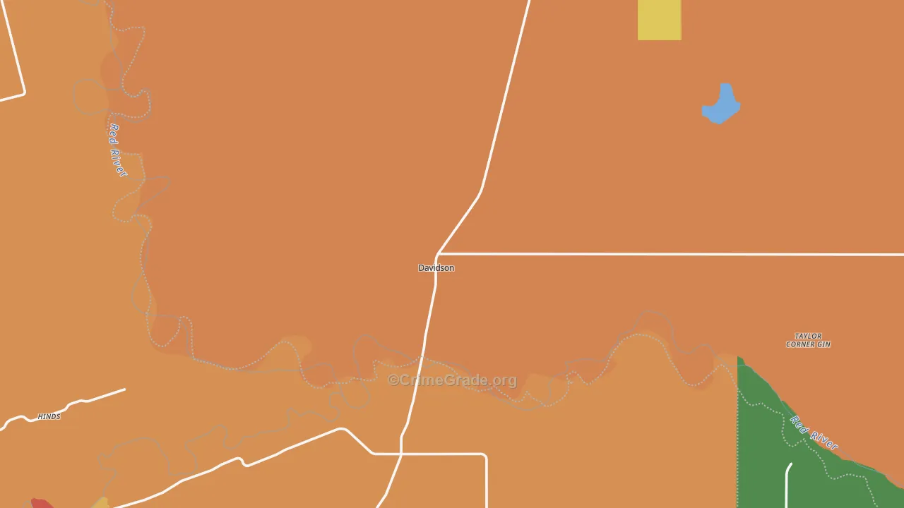 Davidson, OK Map of Assault Rates