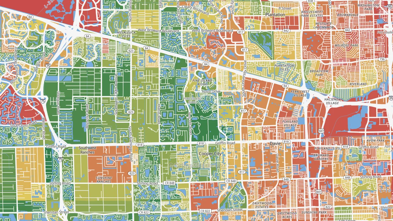 Davie, FL Map of Assault Rates