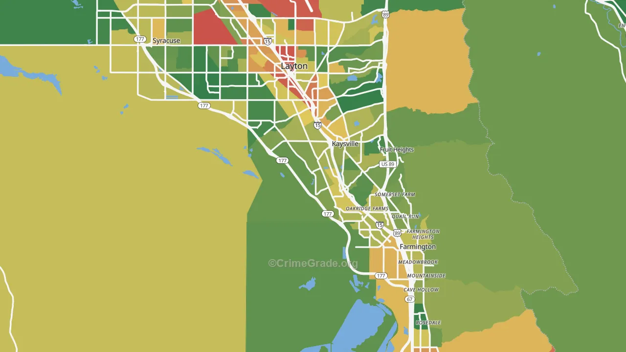 Davis County, UT Map of Assault Rates
