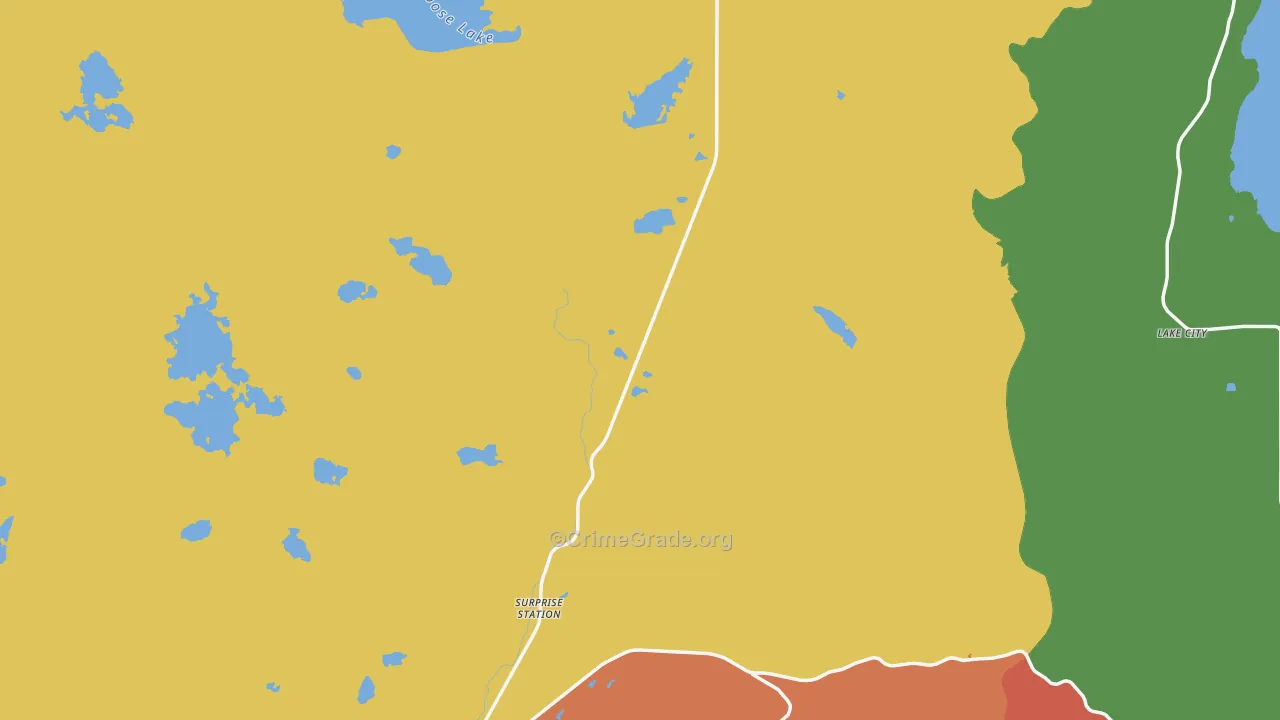Davis Creek, CA Map of Assault Rates
