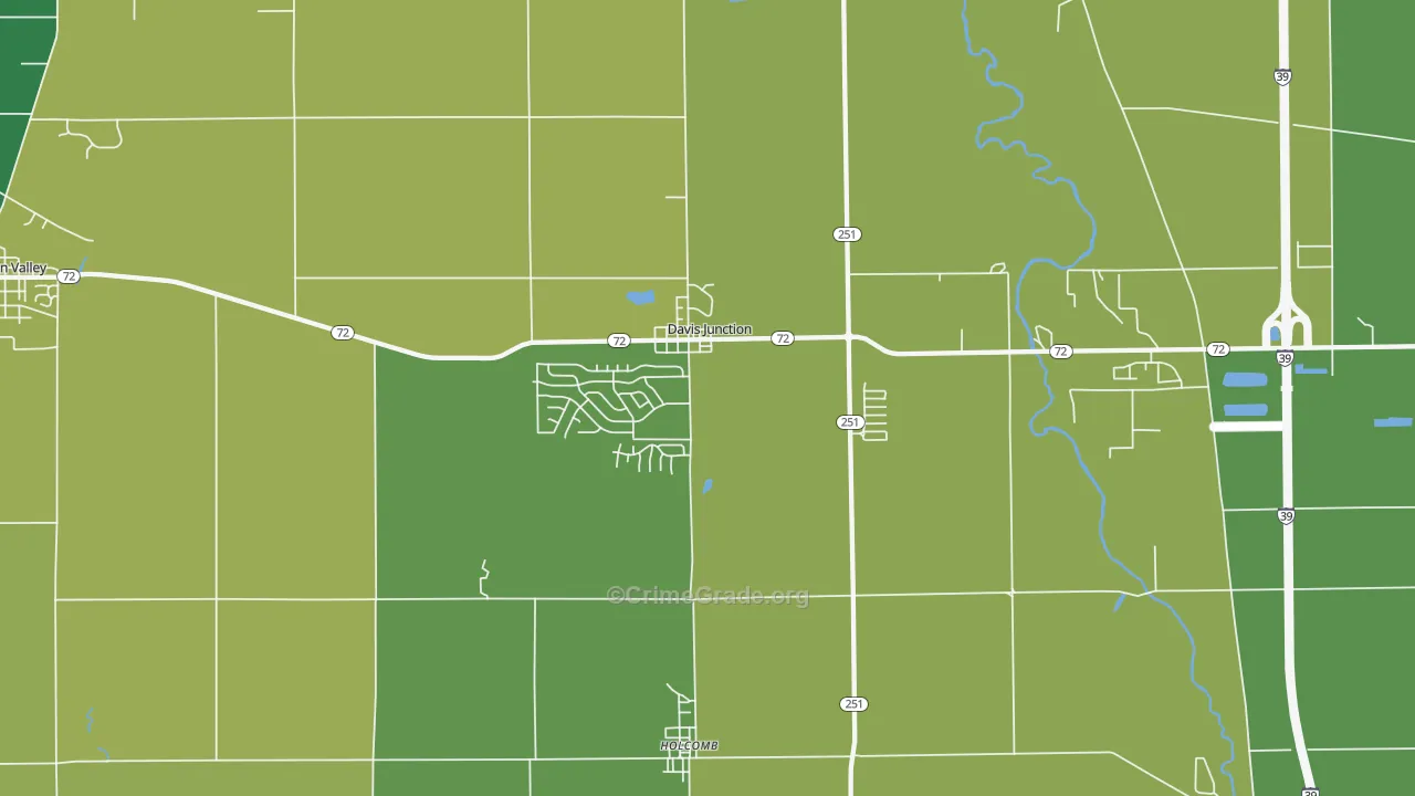 Davis Junction, IL Map of Assault Rates