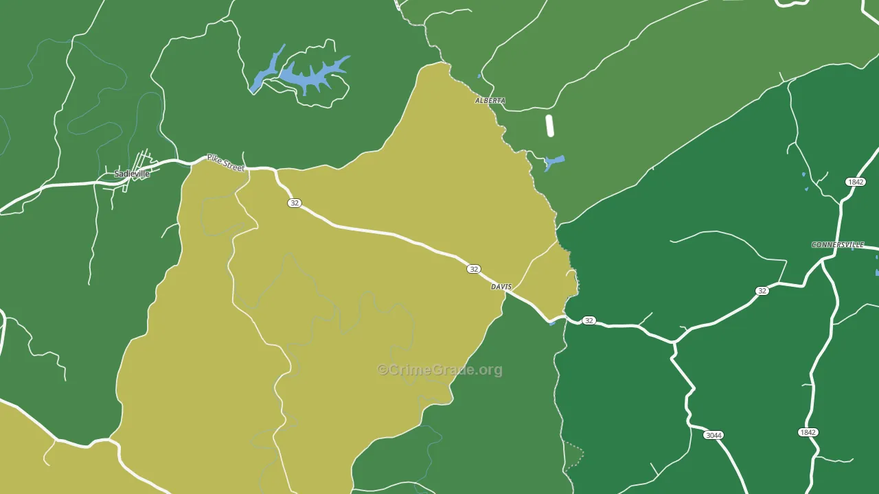 Davis, KY Map of Assault Rates