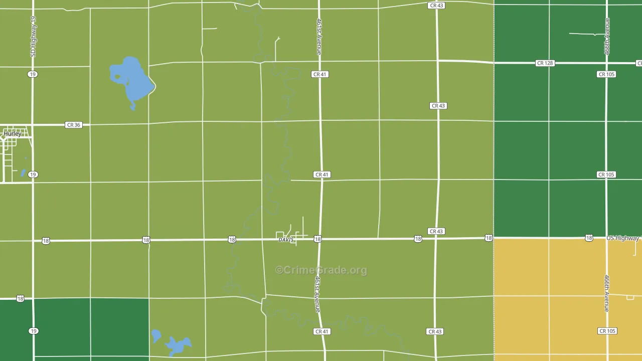 Davis, SD Map of Assault Rates