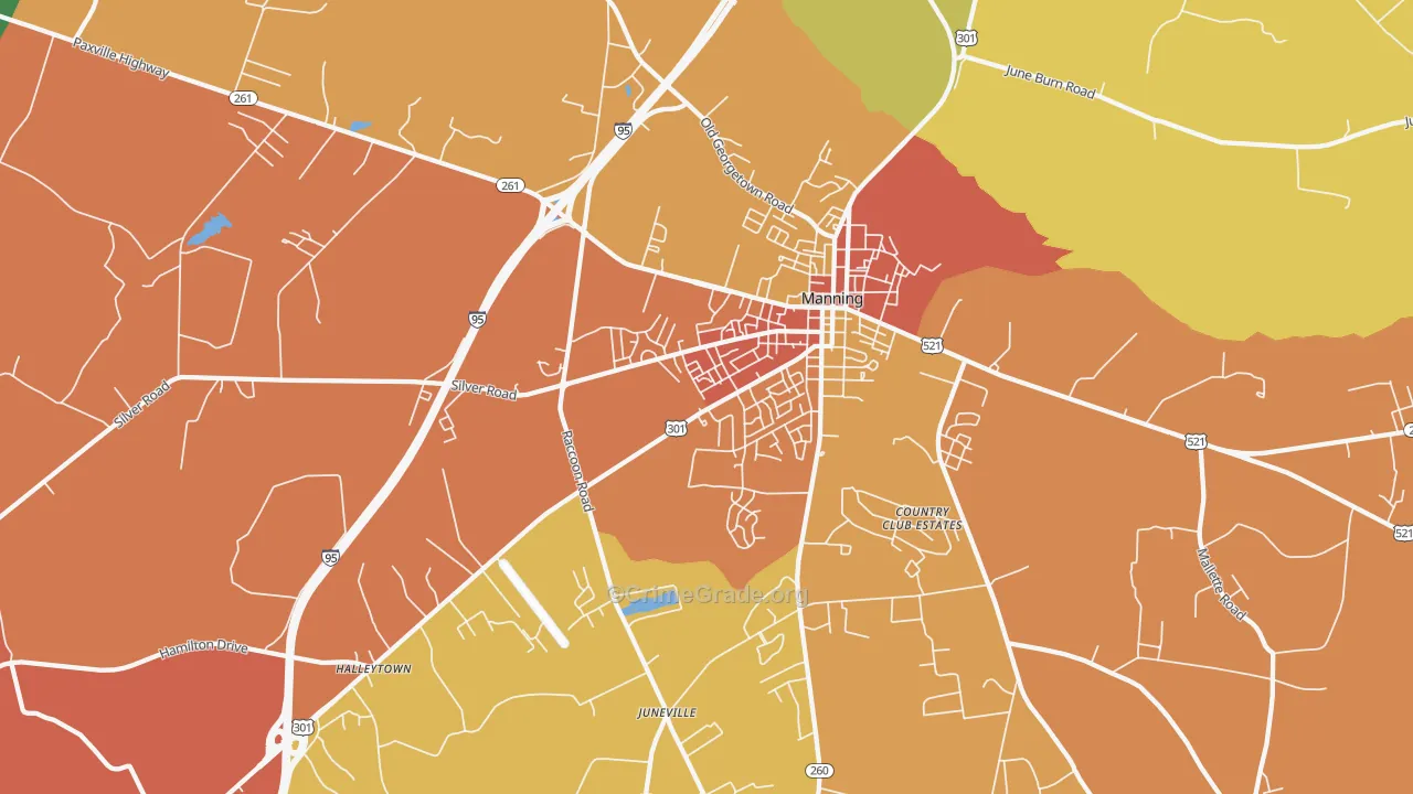 Davis Station, SC Map of Assault Rates