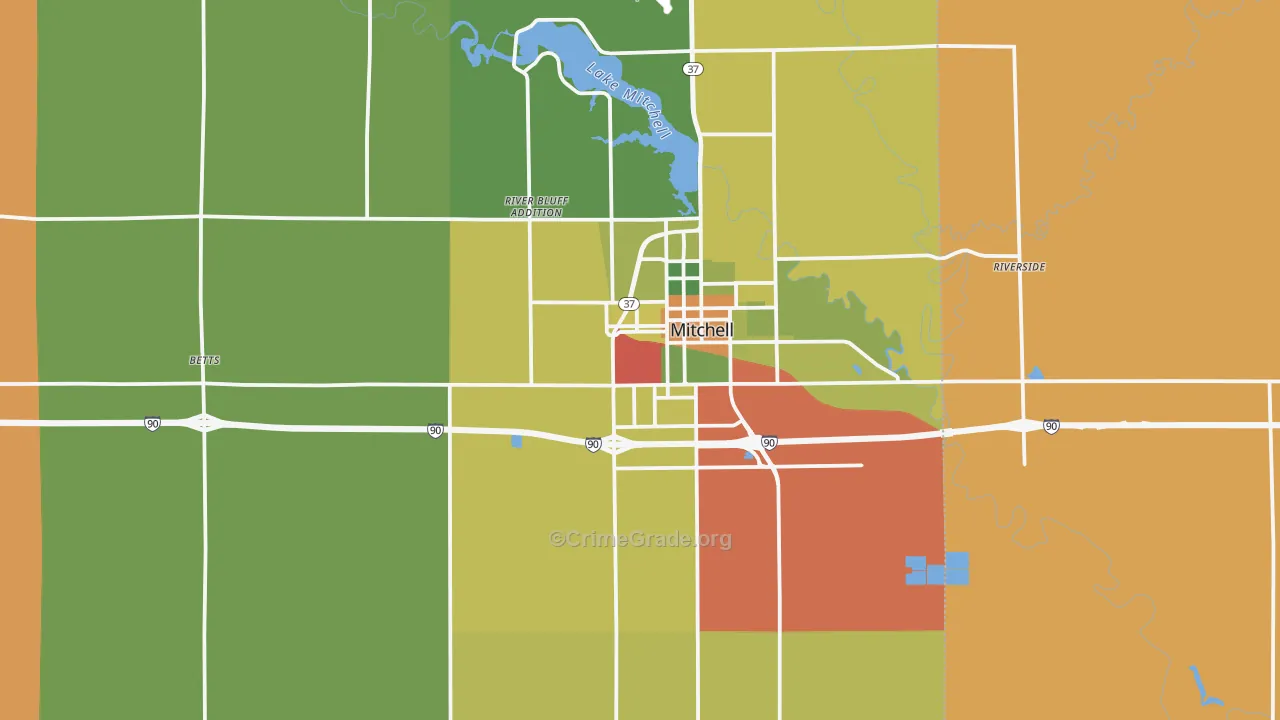 Davison County, SD Map of Assault Rates