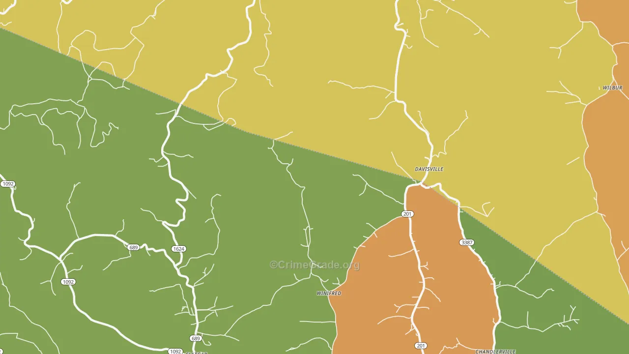 Davisville, KY Map of Assault Rates
