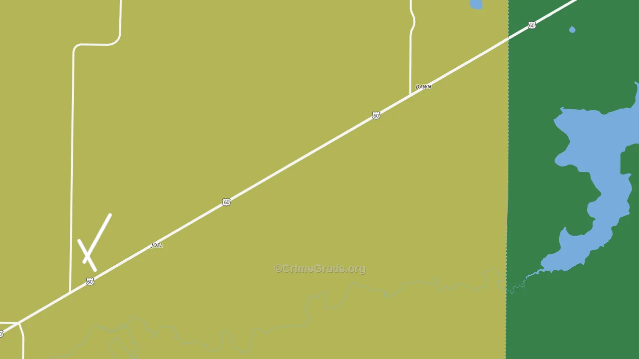 Dawn, TX Map of Assault Rates