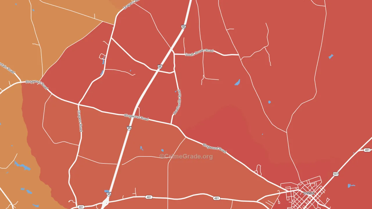 Dawson Crossroads, NC Map of Assault Rates