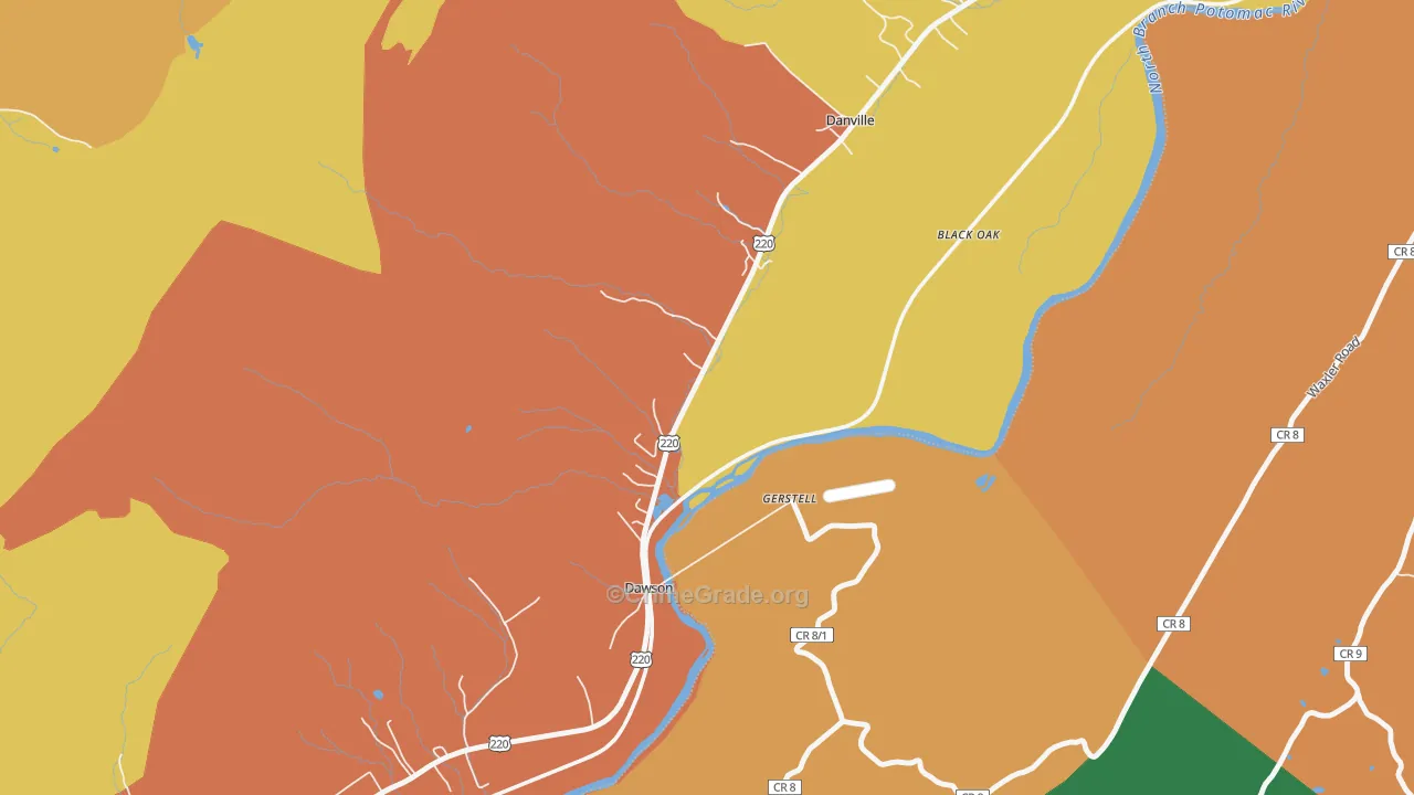Dawson, MD Map of Assault Rates