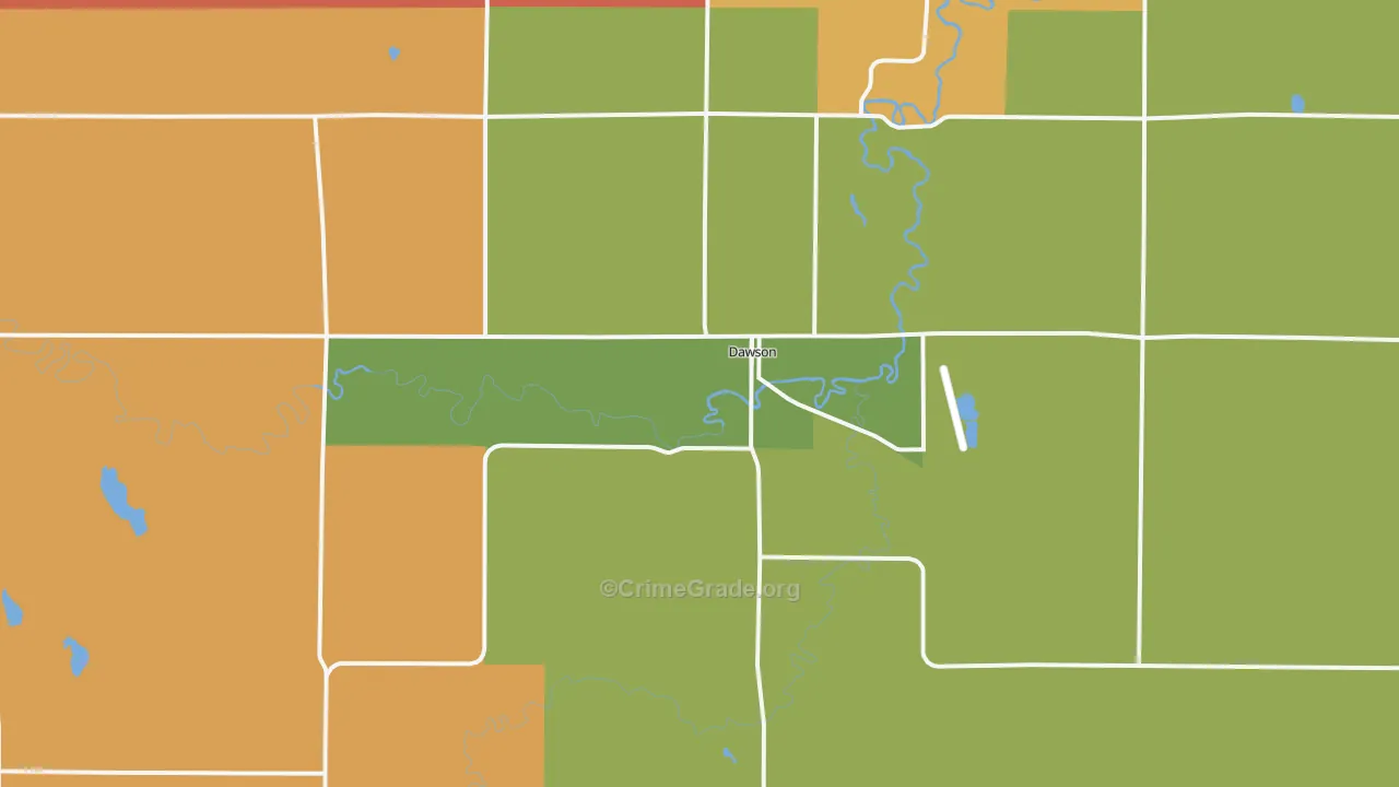 Dawson, MN Map of Assault Rates