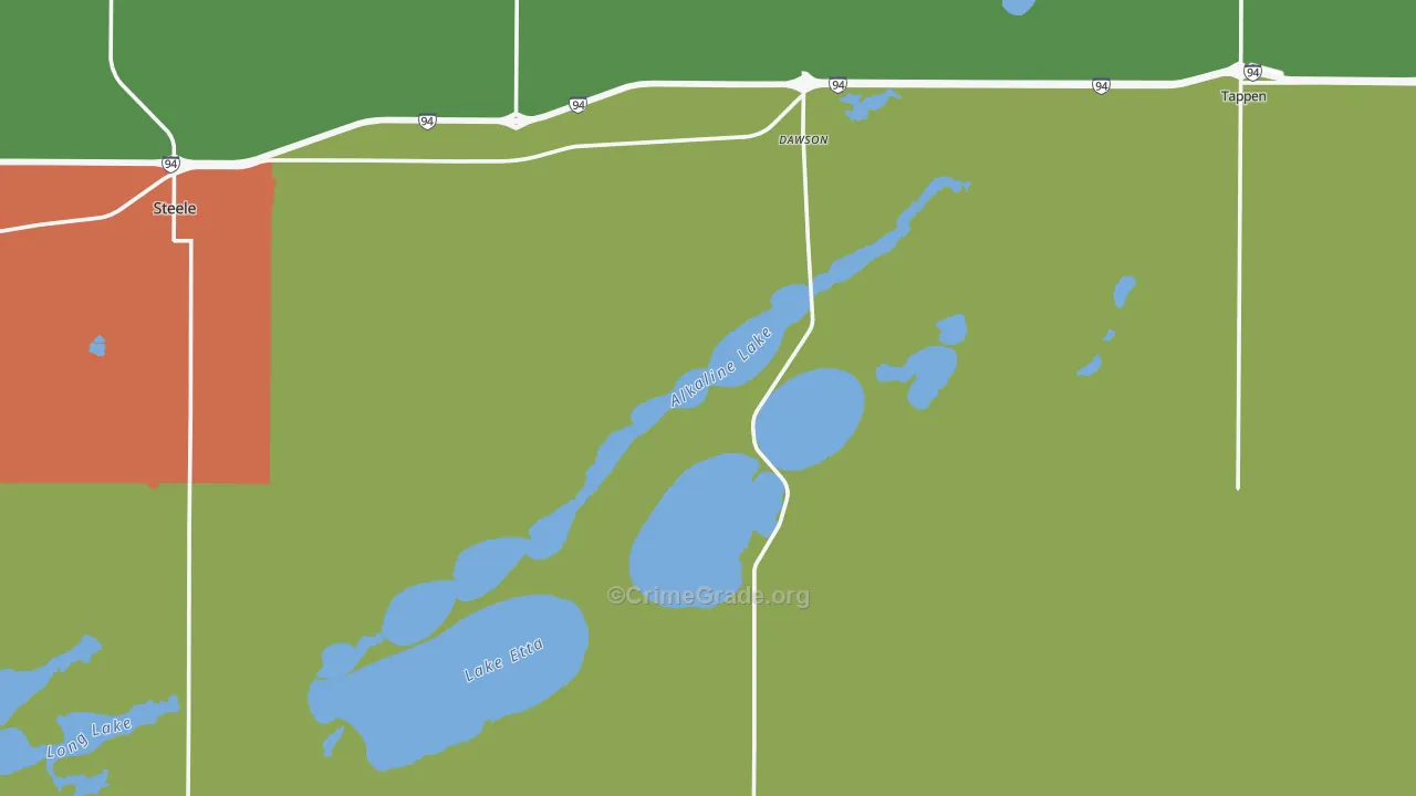 Dawson, ND Map of Assault Rates
