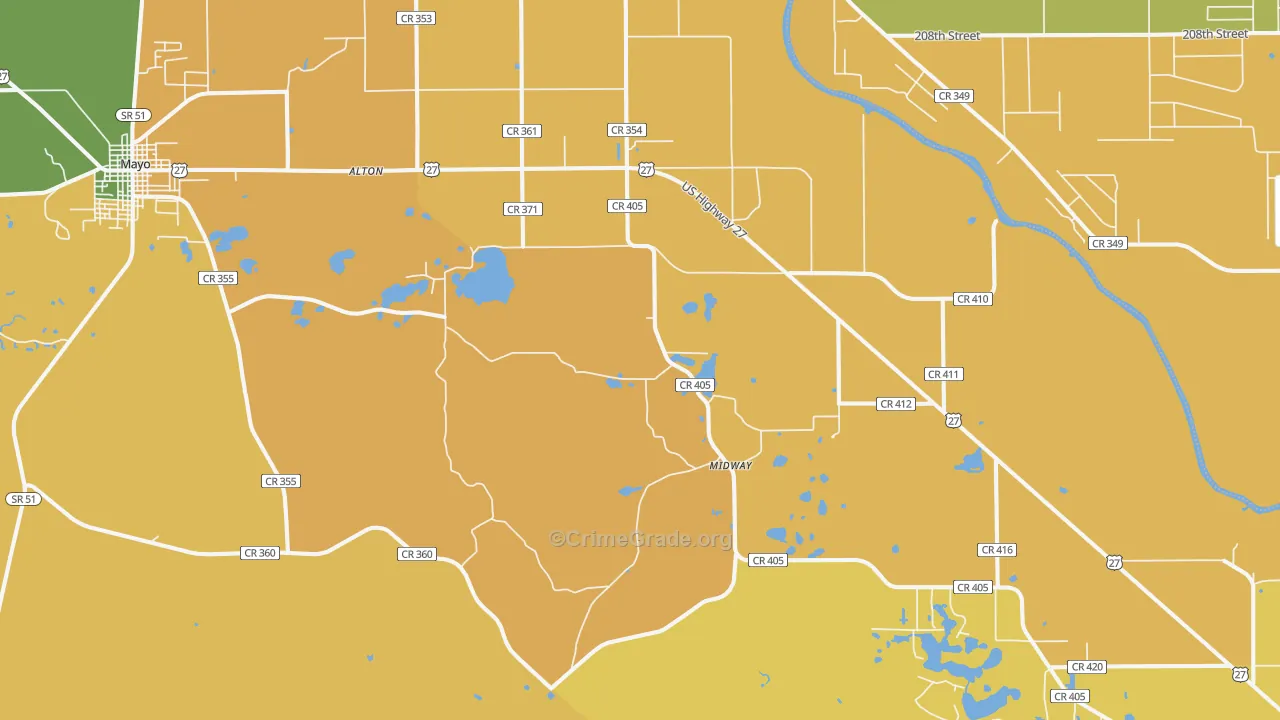 Day, FL Map of Assault Rates