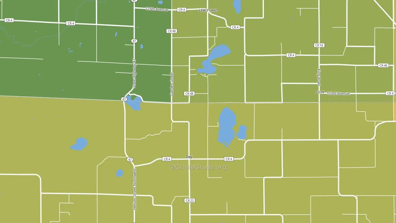 Day, MN Map of Assault Rates