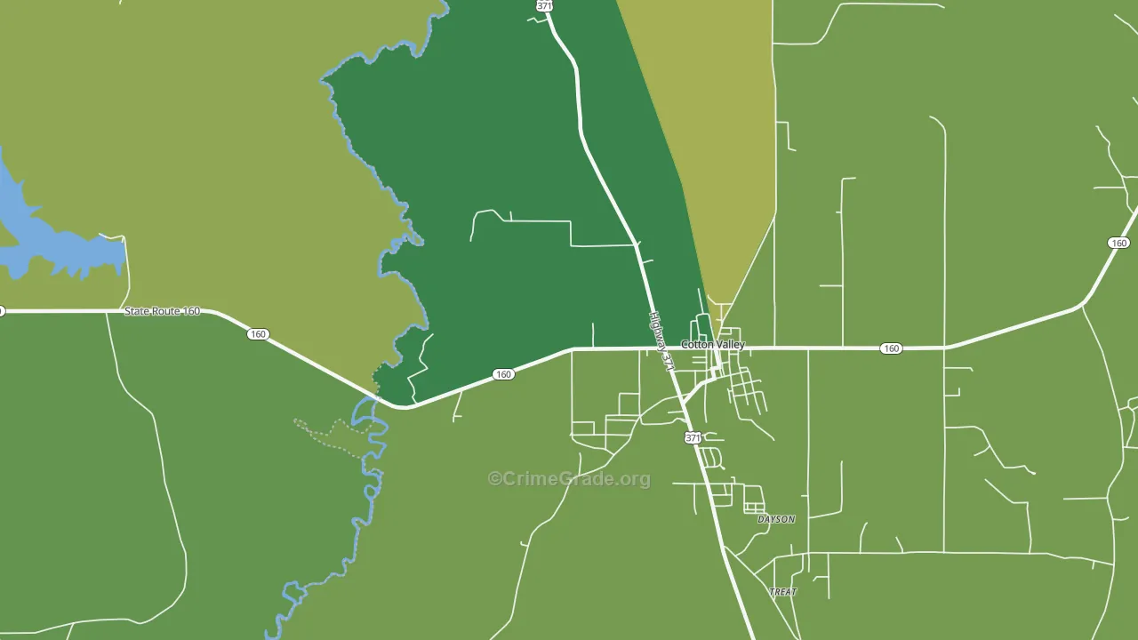 Dayson, LA Map of Assault Rates