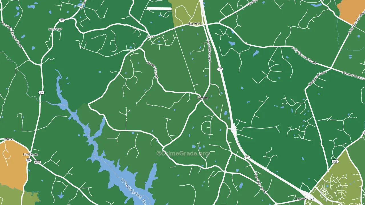 Dayton, MD Map of Assault Rates