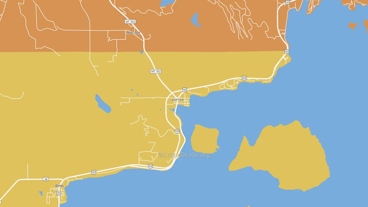 Dayton, MT Map of Assault Rates