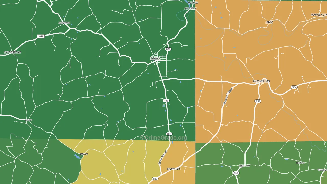 Dayton, PA Map of Assault Rates