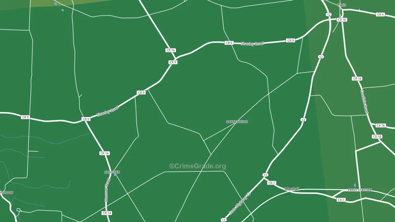 Daytonville, NY Map of Assault Rates