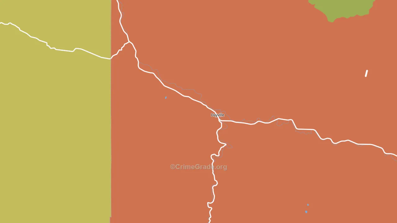 Dayville, OR Map of Assault Rates