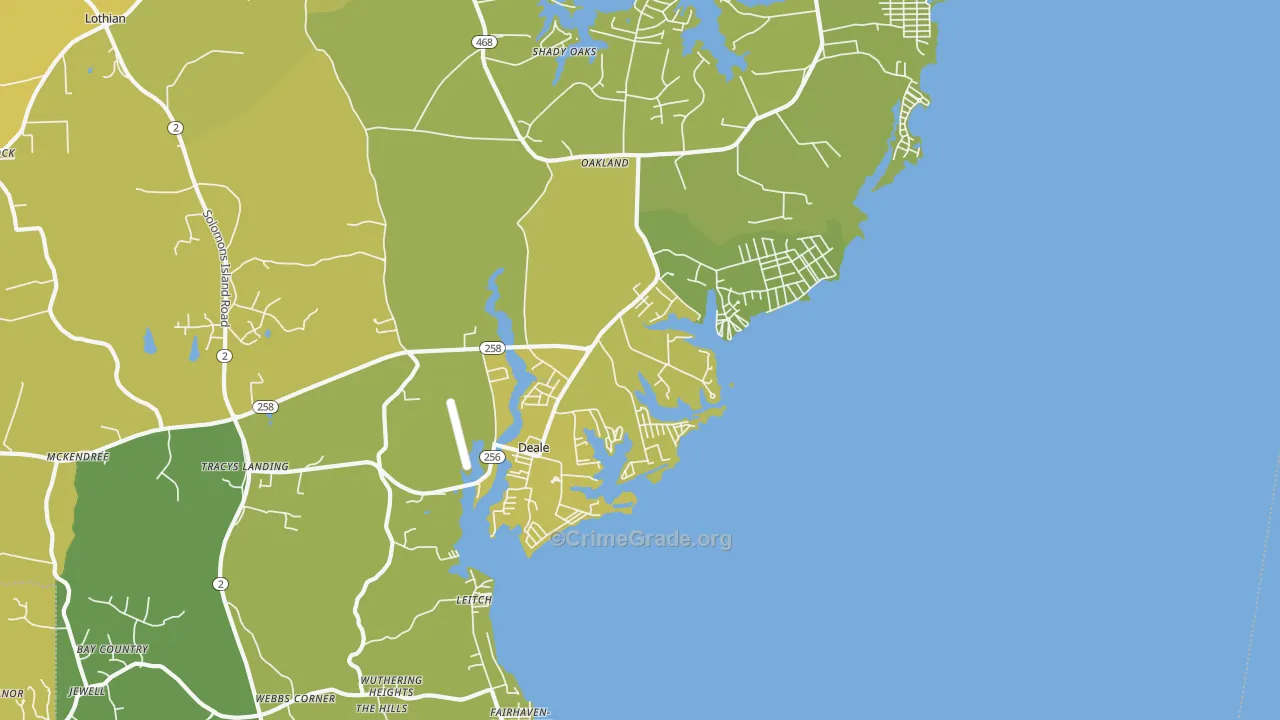 Deale, MD Map of Assault Rates