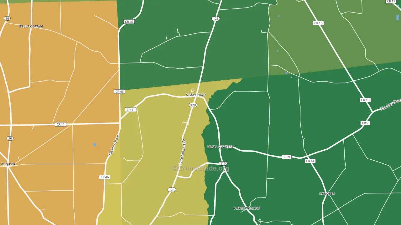 Deansboro, NY Map of Assault Rates