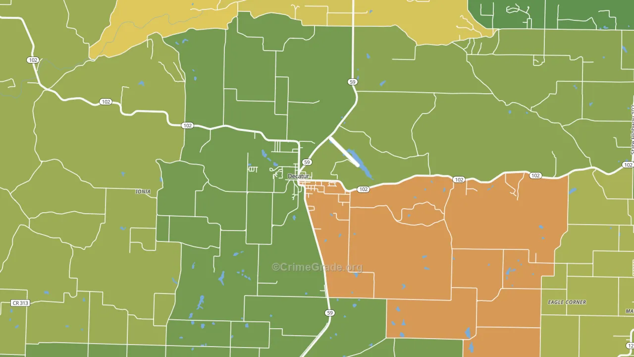 Decatur, AR Map of Assault Rates