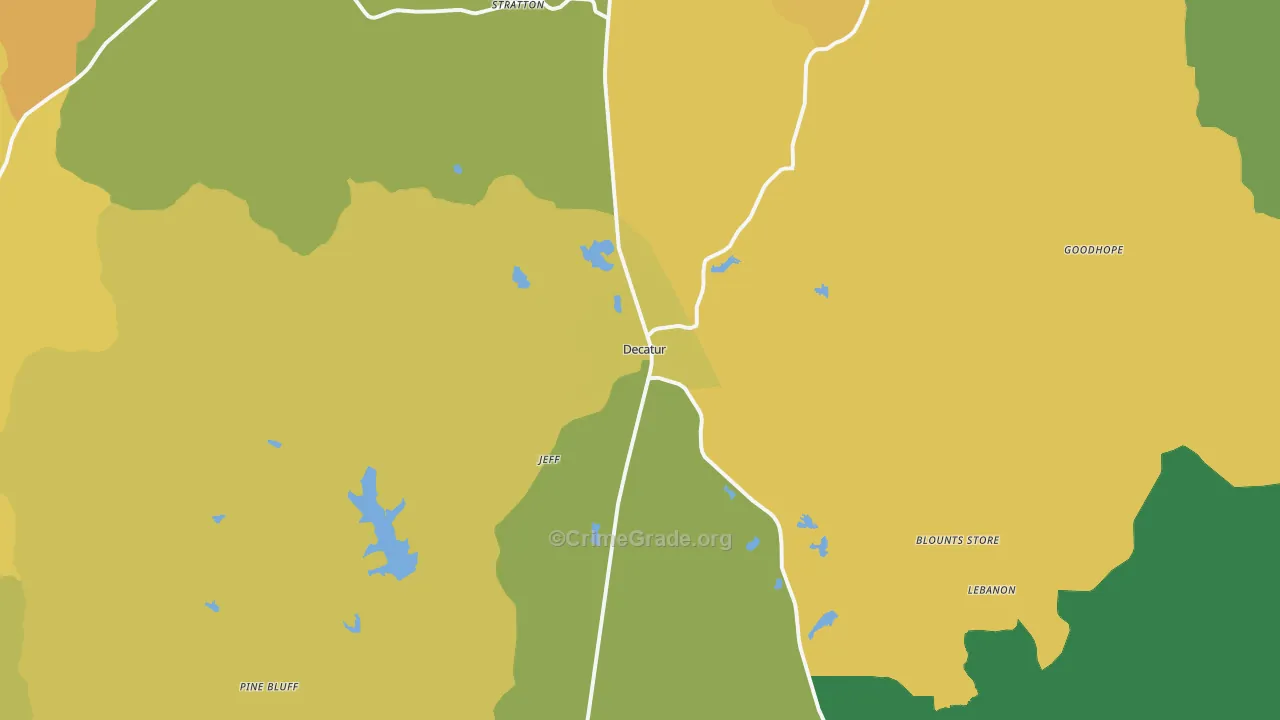 Decatur, MS Map of Assault Rates