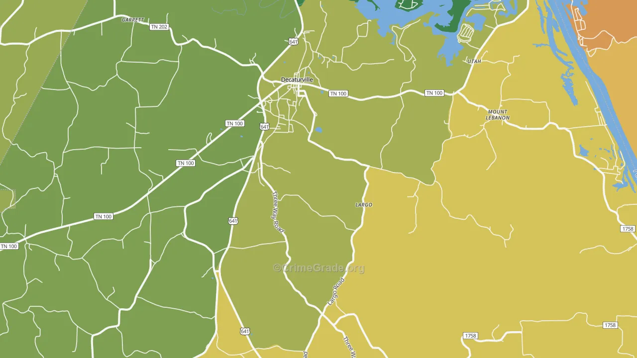 Decaturville, TN Map of Assault Rates