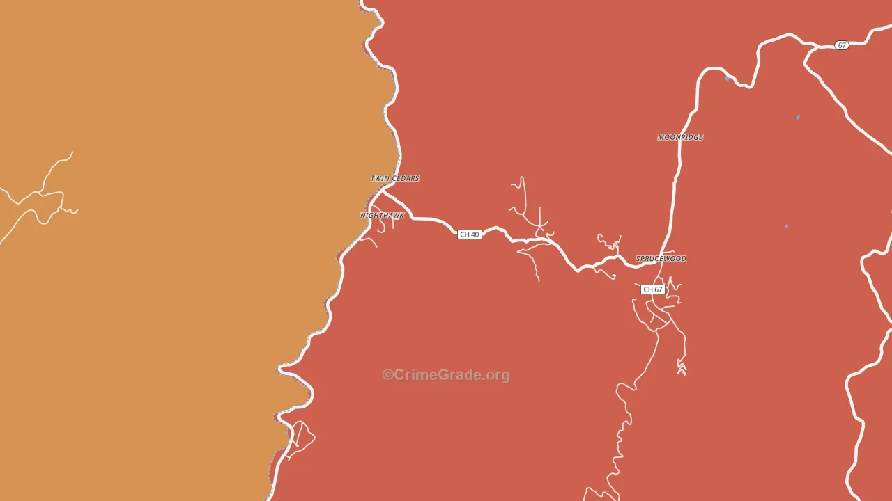 Deckers, CO Map of Assault Rates