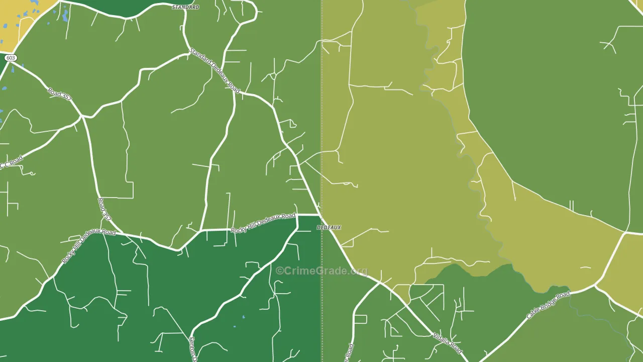 Dedeaux, MS Map of Assault Rates