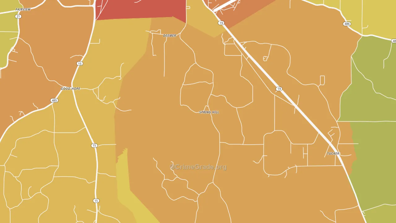 Deemer, MS Map of Assault Rates