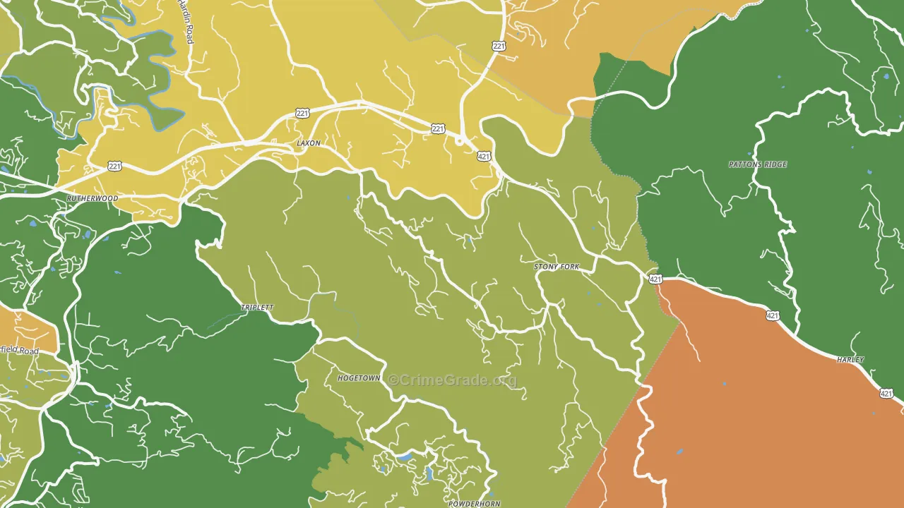 Deep Gap, NC Map of Assault Rates