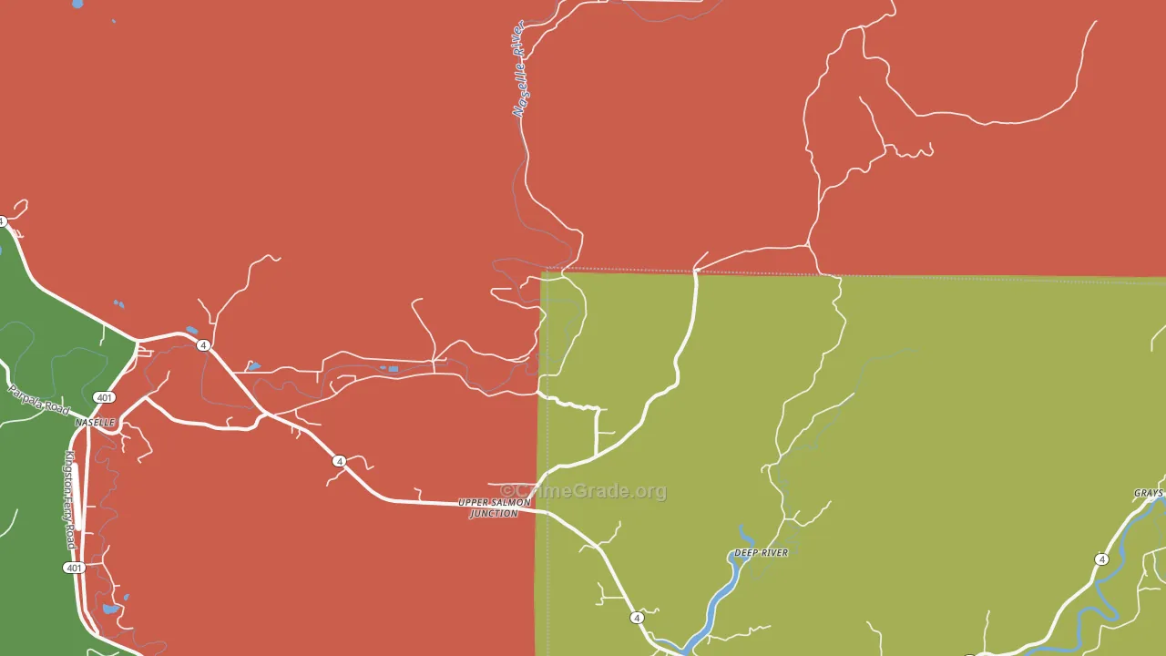 Deep River, WA Map of Assault Rates