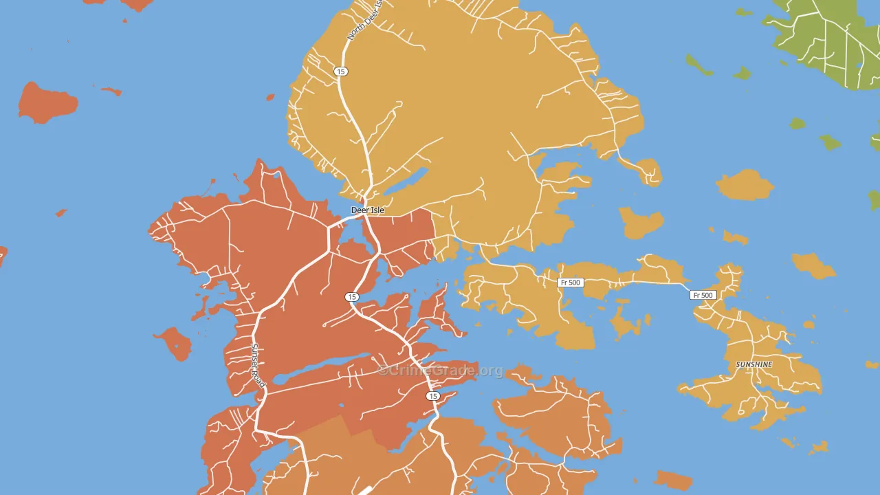 Deer Isle, ME Map of Assault Rates
