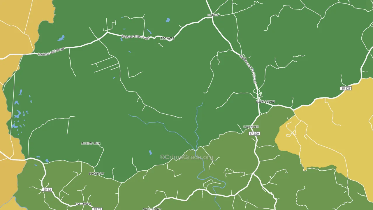 Deer Lodge, TN Map of Assault Rates