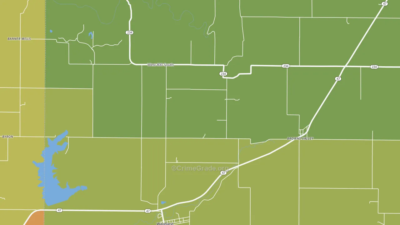 Deer Mill, IN Map of Assault Rates