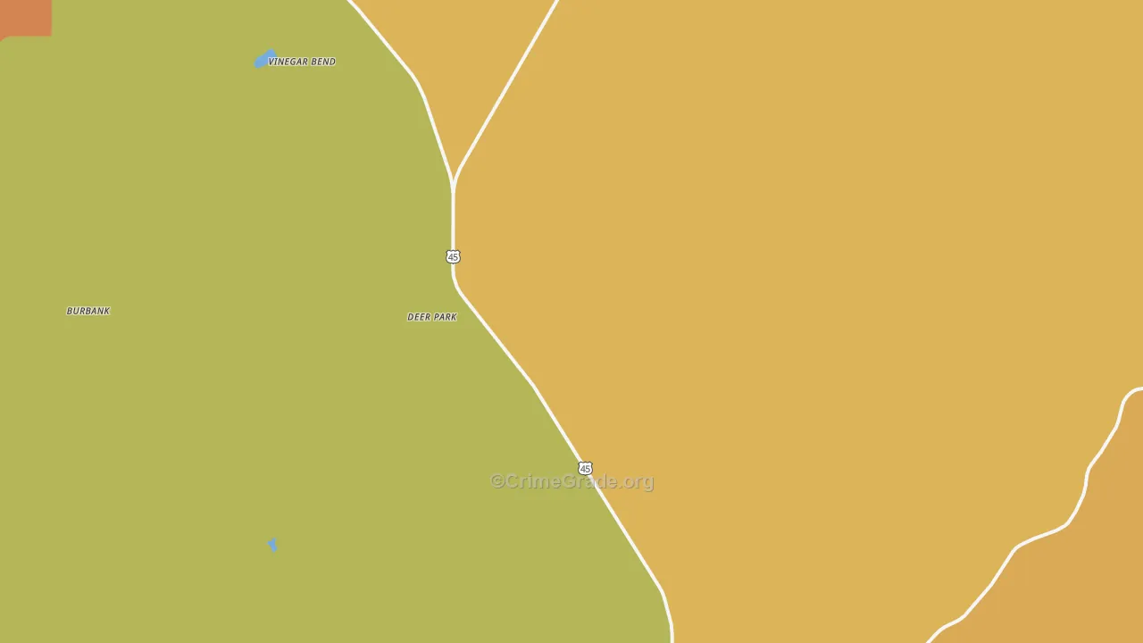 Deer Park, AL Map of Assault Rates