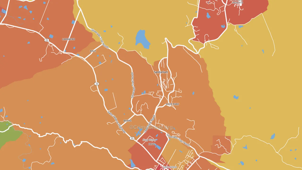 Deer Park, CA Map of Assault Rates