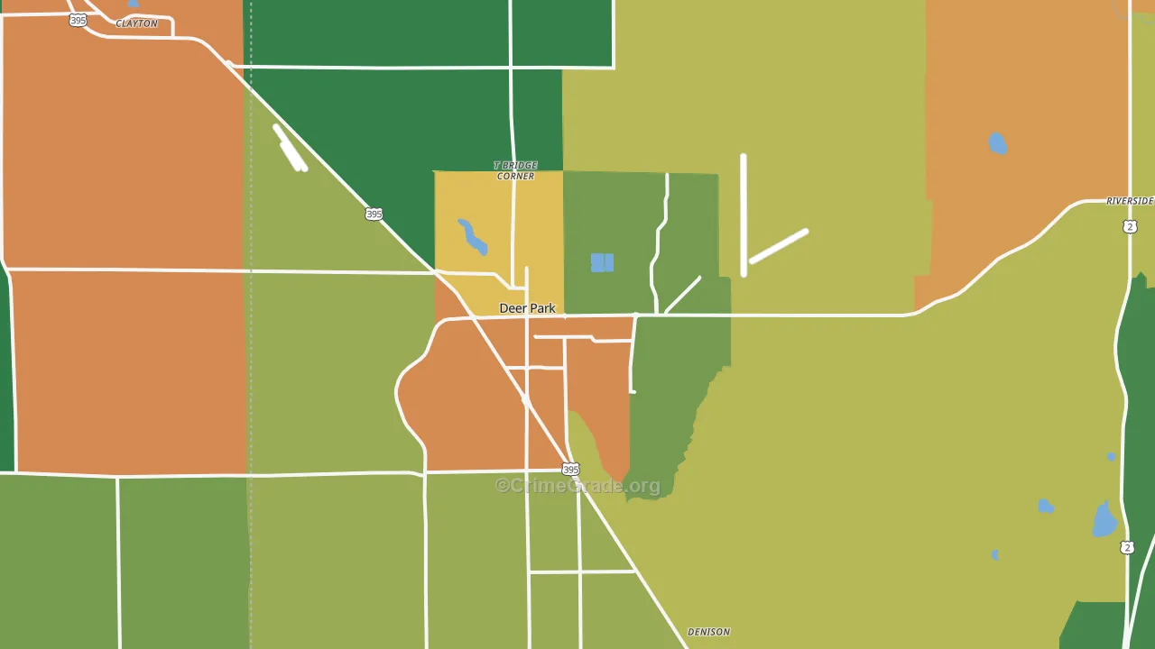 Deer Park, WA Map of Assault Rates
