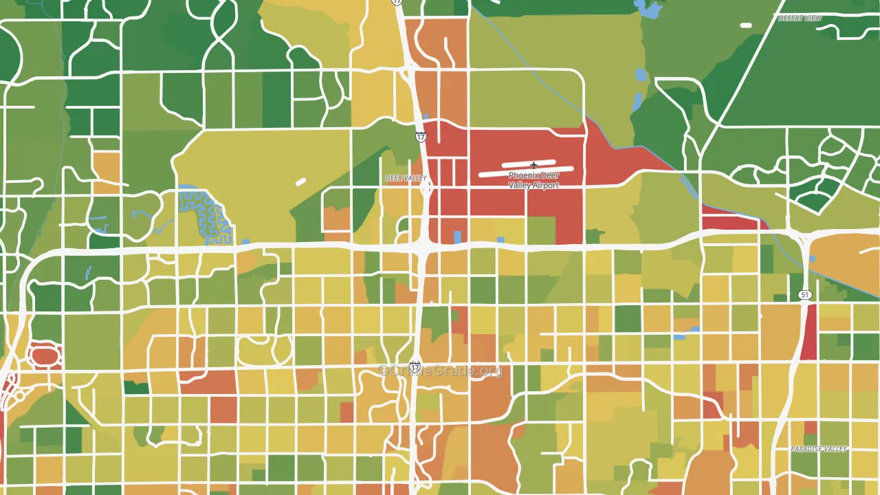 Deer Valley, Phoenix, AZ Map of Assault Rates
