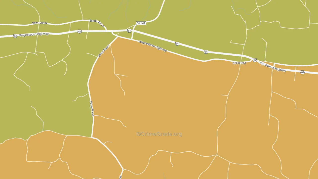 Deerfield, TN Map of Assault Rates