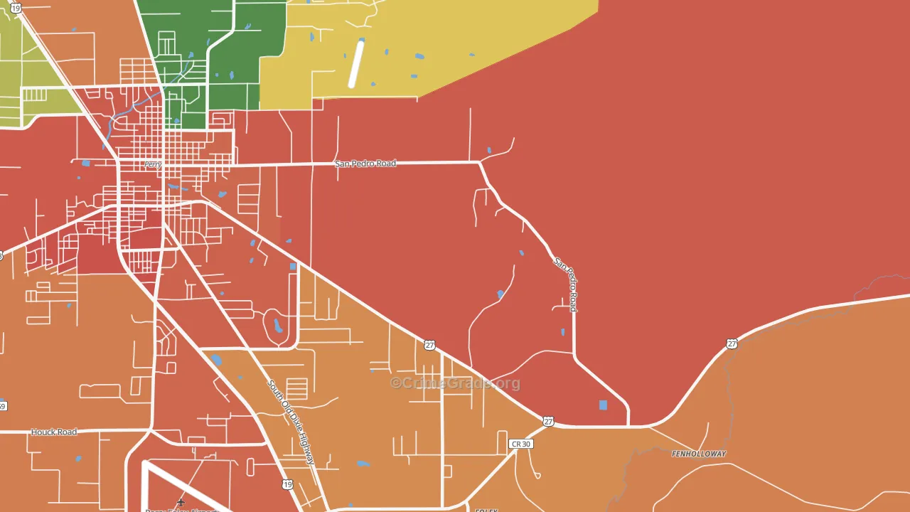 Dekle Beach, FL Map of Assault Rates