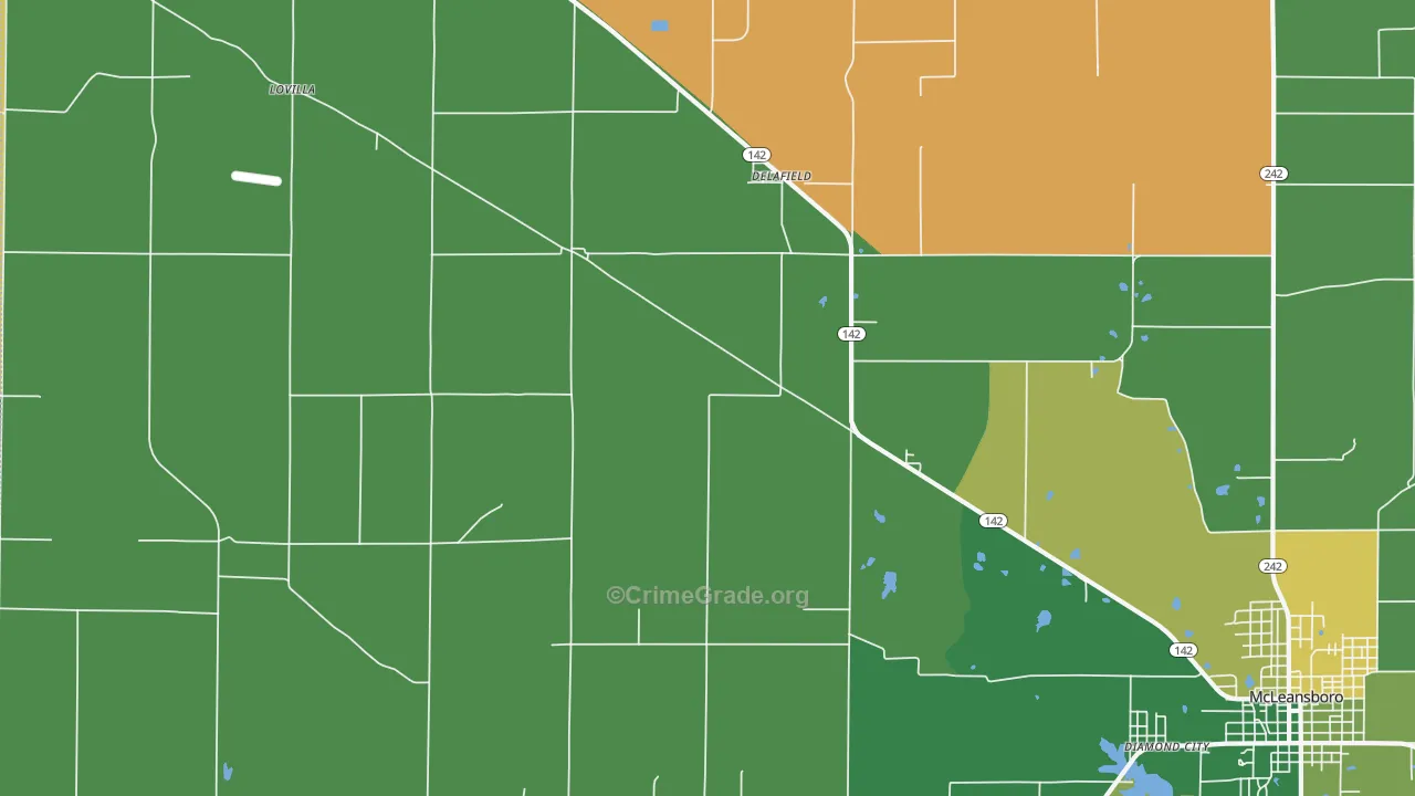 Delafield, IL Map of Assault Rates