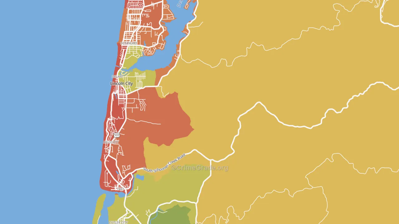 DeLake, OR Map of Assault Rates