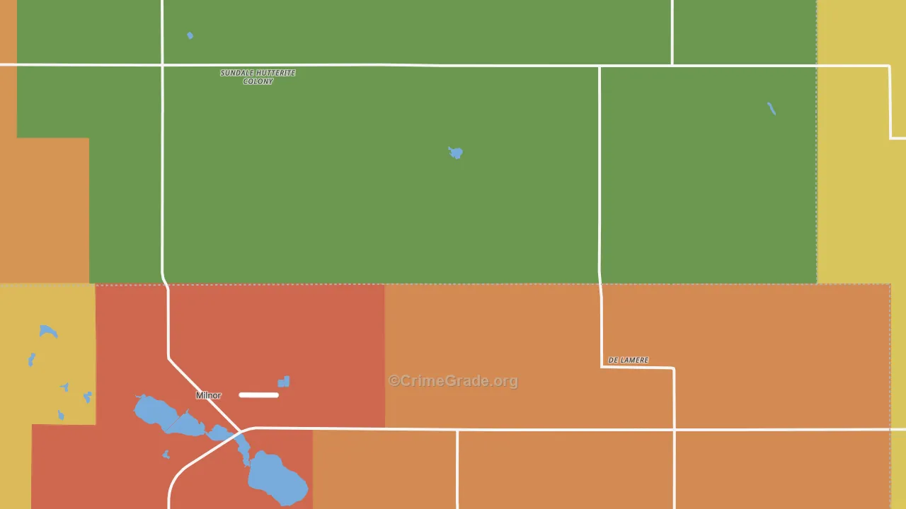 DeLamere, ND Map of Assault Rates