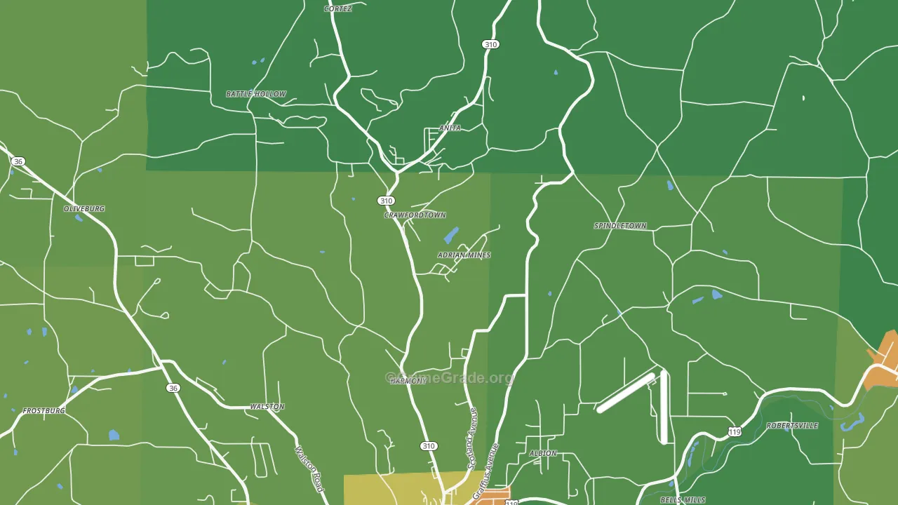 DeLancey, PA Map of Assault Rates
