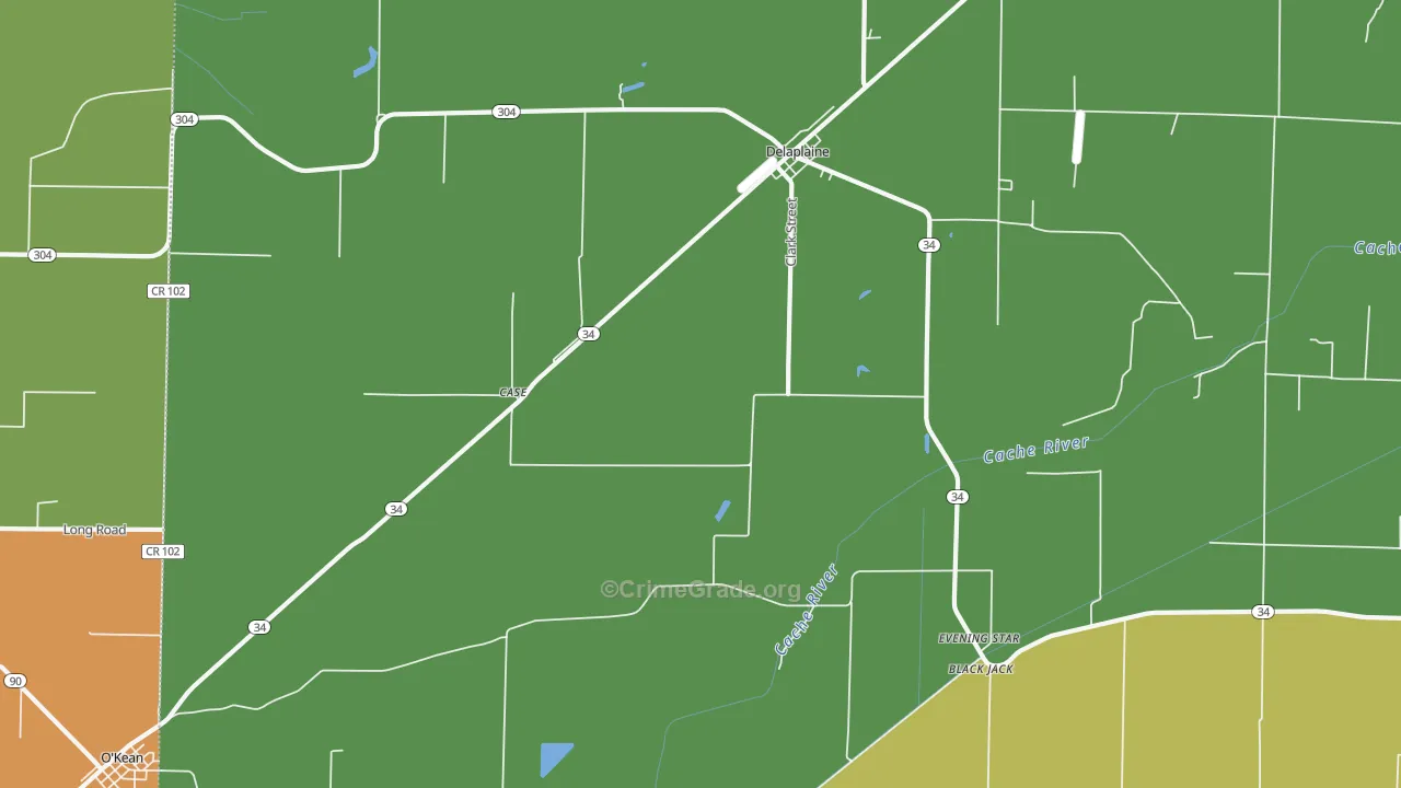 Delaplaine, AR Map of Assault Rates