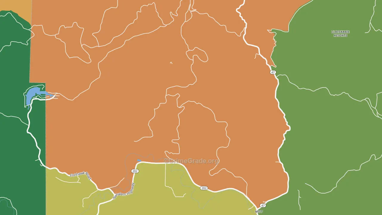 DeLena, OR Map of Assault Rates