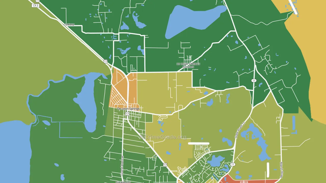 DeLeon Springs, FL Map of Assault Rates
