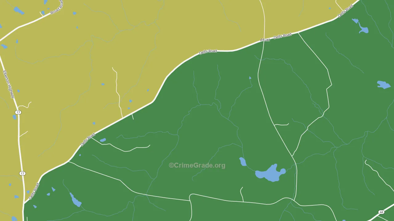 Delhi, GA Map of Assault Rates
